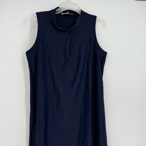 JUDE CONNALLY Dress Women Size Large Navy Blue  Sleeveless Pullover Stretch - Picture 4 of 9